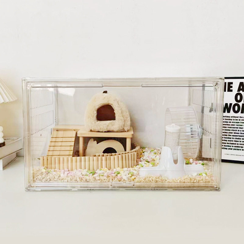 宠物仓鼠专用笼子防啃咬全透明亚克力豪华别墅金丝熊饲养箱防越狱,淘宝优惠券,粉丝福利购,淘宝优惠卷