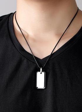 轻奢高级感钨金吊坠男士项链