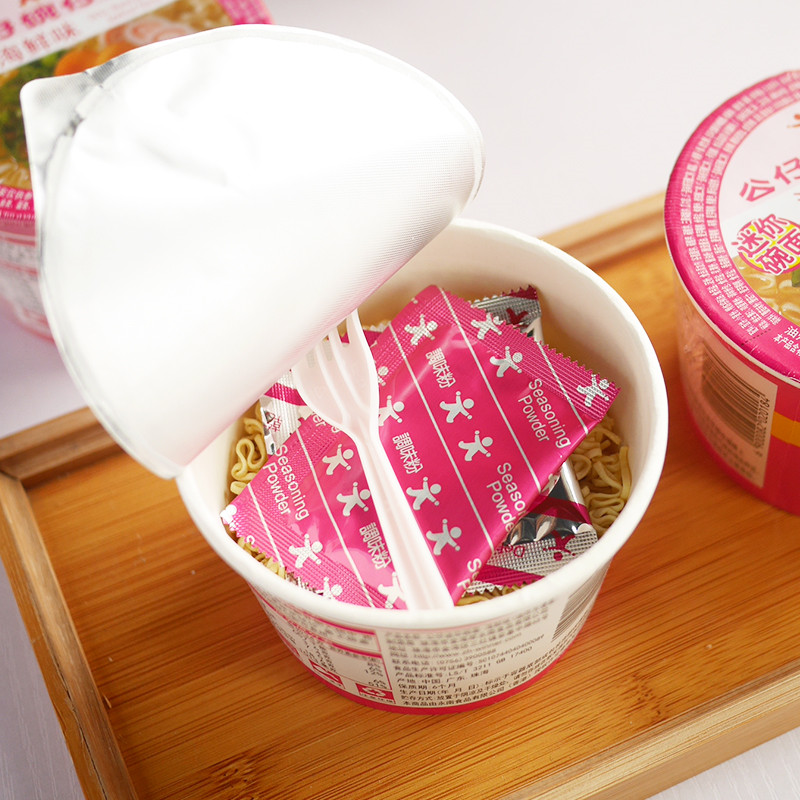 香港公仔面公仔碗仔面迷你整箱装湾仔海鲜小杯小碗桶装方便面泡面 - 图2