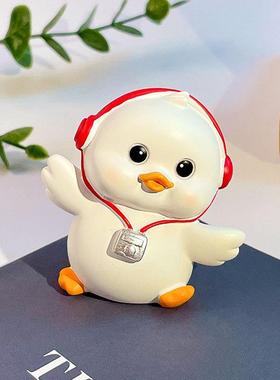 卡通开心HAPPY鸭摆件摆件女创意潮流车载摆饰创意家居桌面装饰品