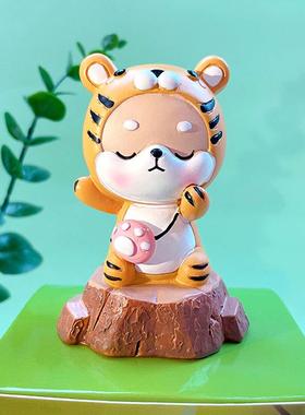 卡通可爱正版小财柴森林系列摆件家居办公桌面装饰品小礼品