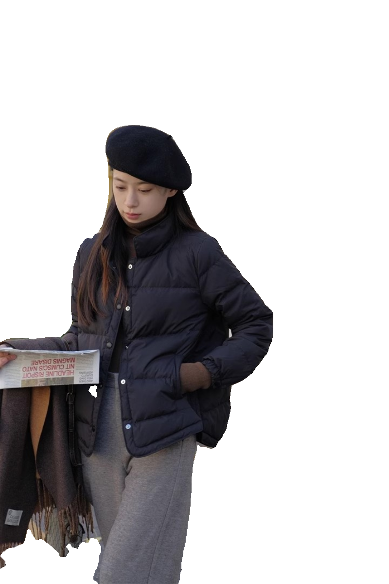 BLACKEFFECT轻薄款立领羽绒服女