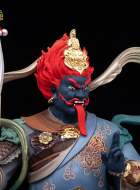 汉白玉面燃焦普度焰口神像供奉