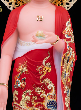 汉白玉西方三圣佛像家用供奉