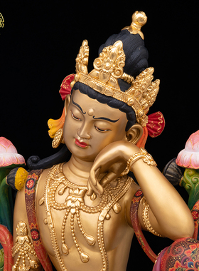 思维观音尼泊尔藏传摆件