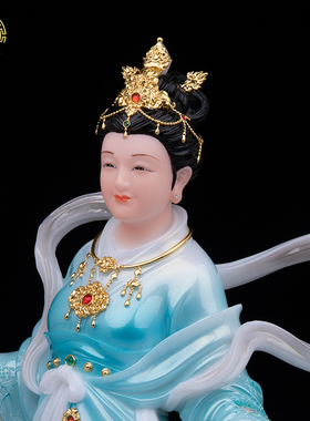 九天玄女圣母汉白玉摆件