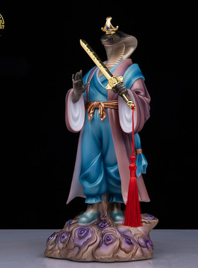 汉白玉六仙真身神像家居摆件