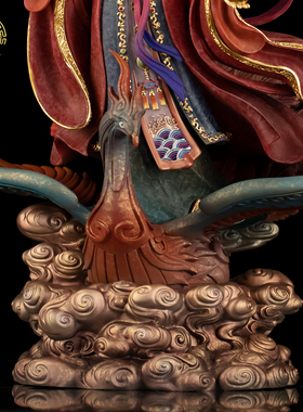 康盛佛缘九天玄女珐琅彩神像摆件