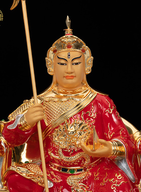 华光大帝神像铜鎏金居家供奉