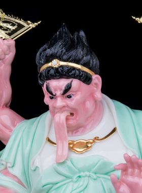 汉白玉秽迹金刚神像摆件