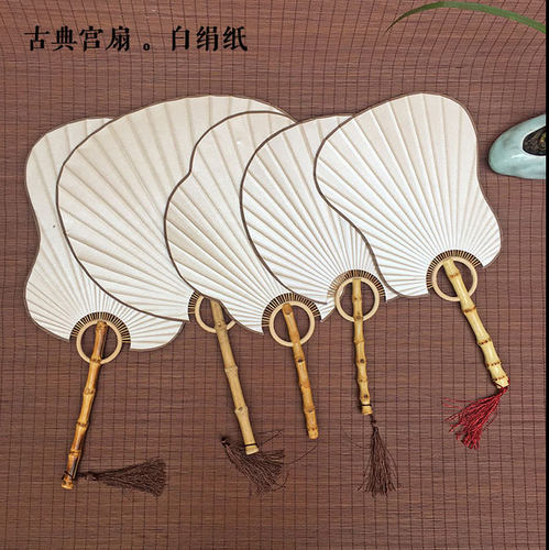 古风竹根宣纸中国风小团扇跳舞蹈扇子女汉服古典宫廷广告芭蕉海棠 - 图0