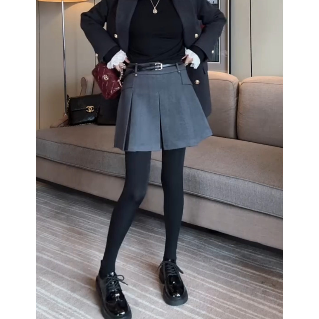 景倩妮韩系高级感百搭半身短裙女2024年冬季新款梨形高腰显瘦短裙,淘宝优惠券,粉丝福利购,淘宝优惠卷