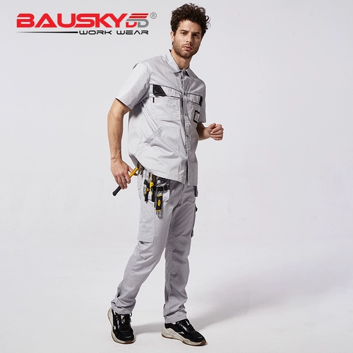 Летний износостойкий светоотражающий дорожный комплект для работы, поликоттон