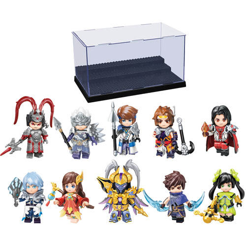 启蒙积木王者荣耀人仔礼盒益智拼装儿童玩具男孩子生日礼物78002D - 图0