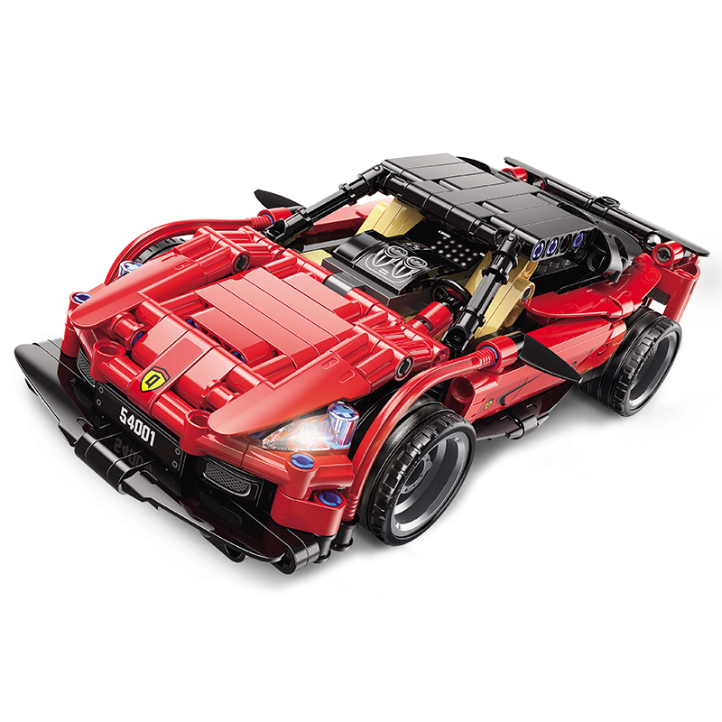 启蒙积木可编程电动遥控汽车拼装益智儿童玩具跑车男孩礼物54003,淘宝优惠券,粉丝福利购,淘宝优惠卷