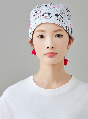 蝶尾帽奶牛狗女长发包头全棉