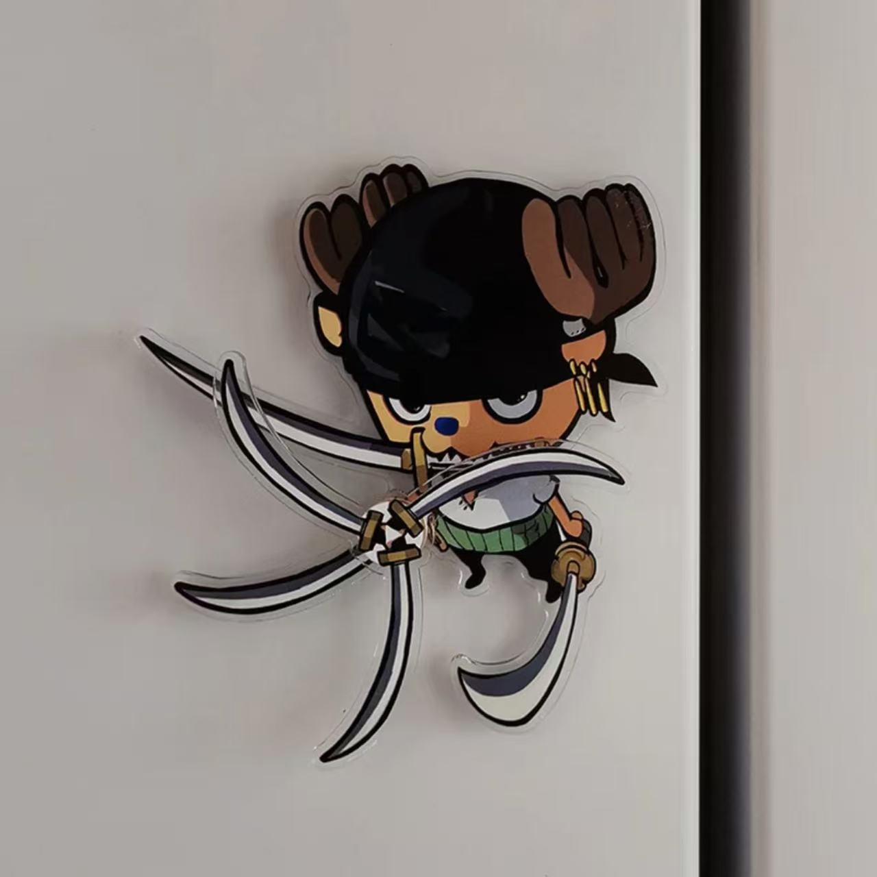 小红书同款Q版海贼王旋转冰箱贴路飞海盗船航海梦周边收藏礼物 - 图3