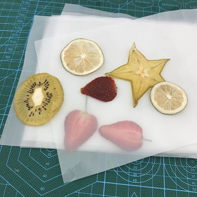 欧根纱纱布搭配压花板押花器压制草莓柠檬猕猴桃等水果蔬菜用 虎窝淘