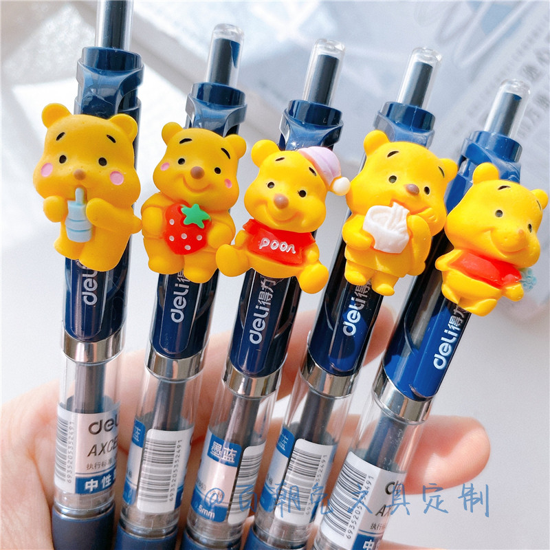 Deli blue and black refill doctor's prescription pen and ink blue hospital medical care special cute anti-lost custom-engraved name ink pen