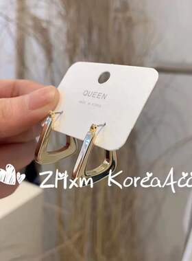 QUEEN日韩女几何图形三角形金属