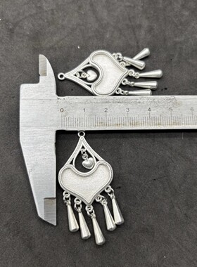 民族手工饰品苗银diy耳环底托空托配件 镶嵌绣片多款新款耳环托