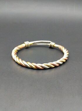 贵州纯红雕花民族风包邮铜手镯