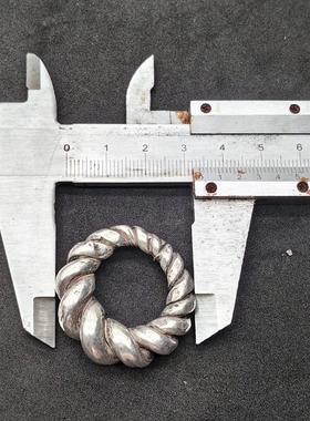 苗银戒指开口闭口银环泰国手工银麻绳连接环diy配