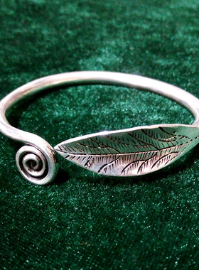 贵州民族风叶子女士纯手工苗银