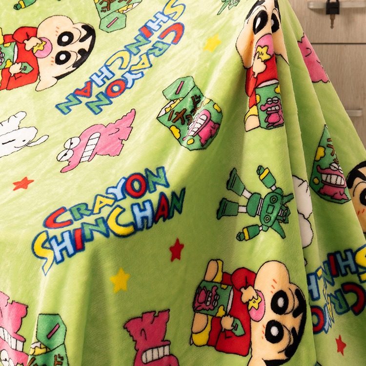 卡通蜡笔小新毛毯法兰绒学生办公室午睡盖毯可爱印花绒毯宿舍床单,淘宝优惠券,粉丝福利购,淘宝优惠卷