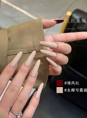 秋冬款显白CL红底高跟鞋美甲