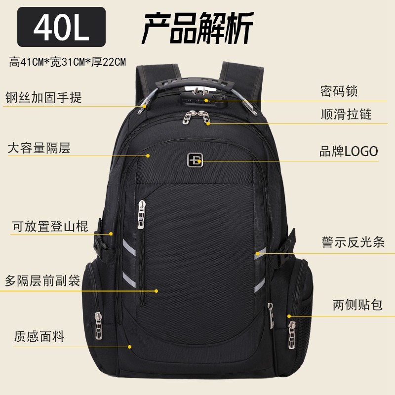 商务15.6寸笔记本电脑背包带密码锁出差旅行防水双肩包大容量书包,淘宝优惠券,粉丝福利购,淘宝优惠卷