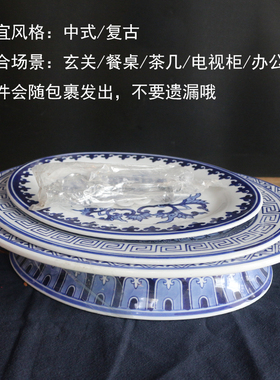 中式高脚盘陶瓷茶点盘点心盘创意