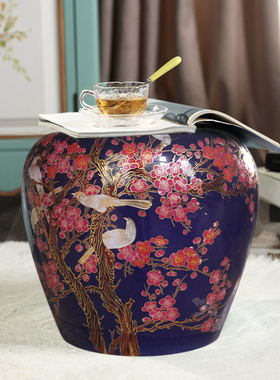 彩绘景德镇陶瓷苹果美式乡村凳子