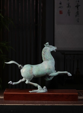 景德镇陶瓷空酒瓶2斤装 马踏飞燕酒具 摆件生肖马到成功仿古装饰