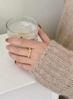 莫比乌斯几何戒指纯银韩版女