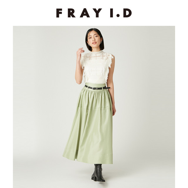 FRAY I.D2025 ຄົນອັບເດດ: ລະດູໃບໄມ້ຫຼົ່ນແລະລະດູຫນາວໃຫມ່ເຄິ່ງຫນຶ່ງຄໍເຕົ່າ tassel sweater sleeveless sweater FWNT254201