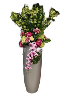 高仿真别墅展厅摆放花艺蝴蝶兰