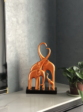 现代简约抽象艺术摆设 吉祥大象工艺品 小众艺术摆件轻奢桌面摆设