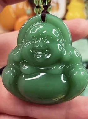 禅意深绿佛公项链佛公神态宁静安详深绿哑光链低调内敛适合日常