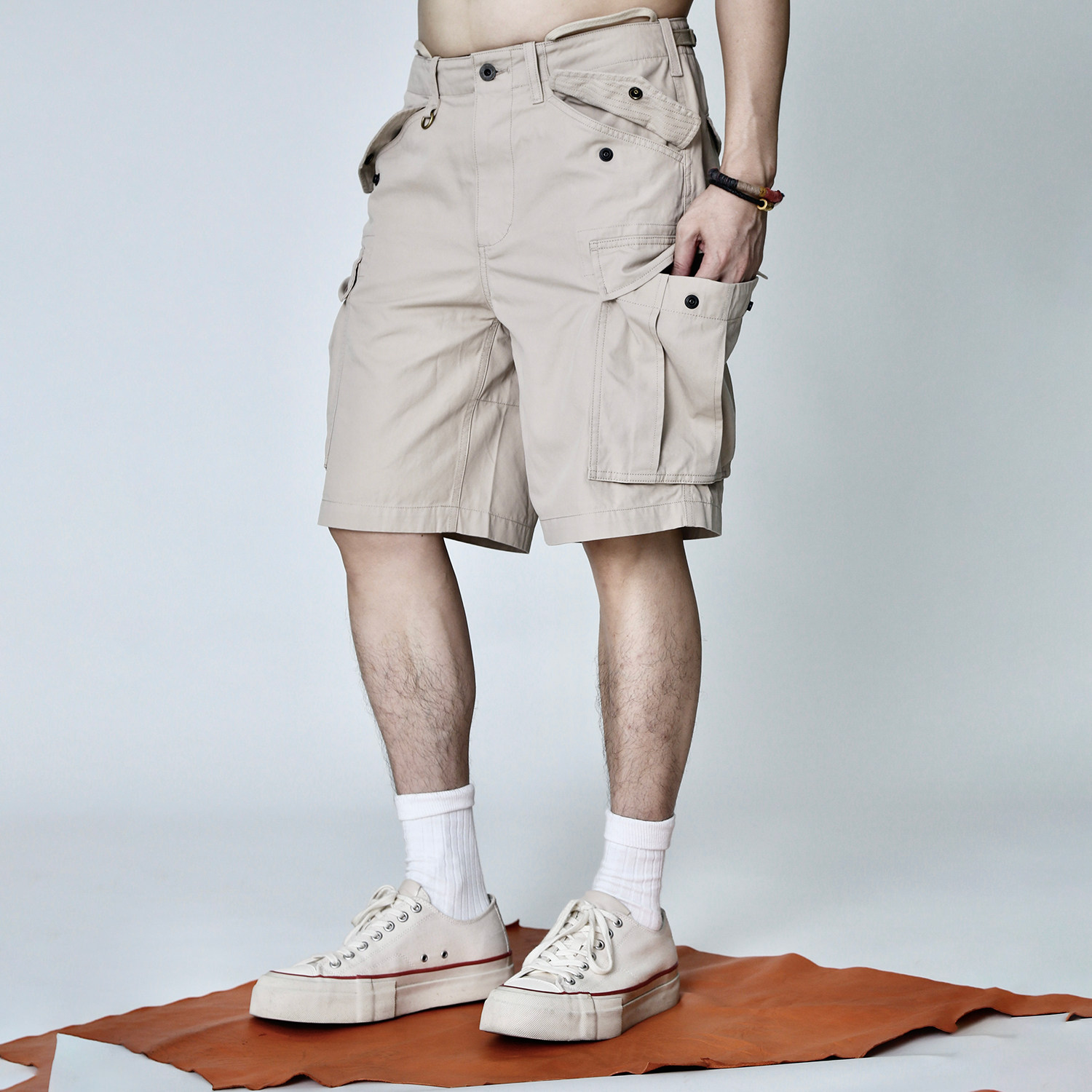 实年服工SK150夏季质感M51工装多袋休闲短裤宽松纯棉五分裤子男潮,淘宝优惠券,粉丝福利购,淘宝优惠卷