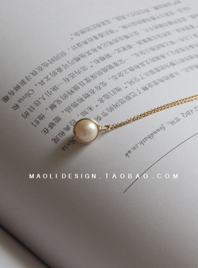 百搭款14K包金天然淡水珍珠项链