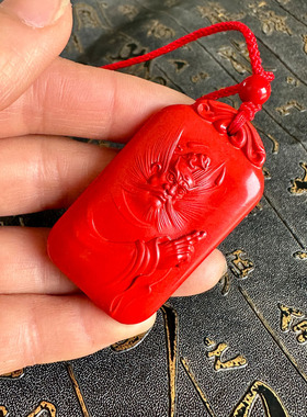 豁达客男女朱砂挂件天师钟馗项链