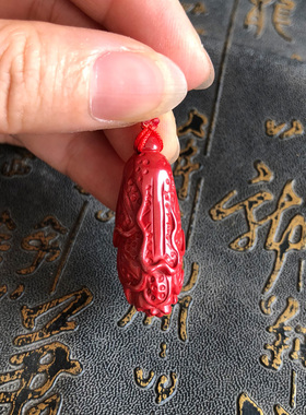 发财玉白菜手机链台湾原矿朱砂吊坠情侣项链小白菜男女玉石挂件