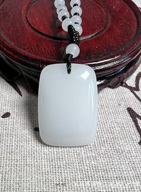 仿碧玉平安无事牌新疆和田玉新中式平安牌直播间福利引流厂家直销