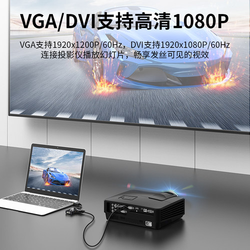 DP转HDMI/DVI/VGA三合一转换器电脑外接显示器投影仪电视dp转hdmi-图1