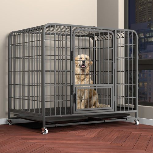 狗笼子大型犬中型犬新型狗笼带厕所家用室内外金毛拉布拉多笼用品 - 图0