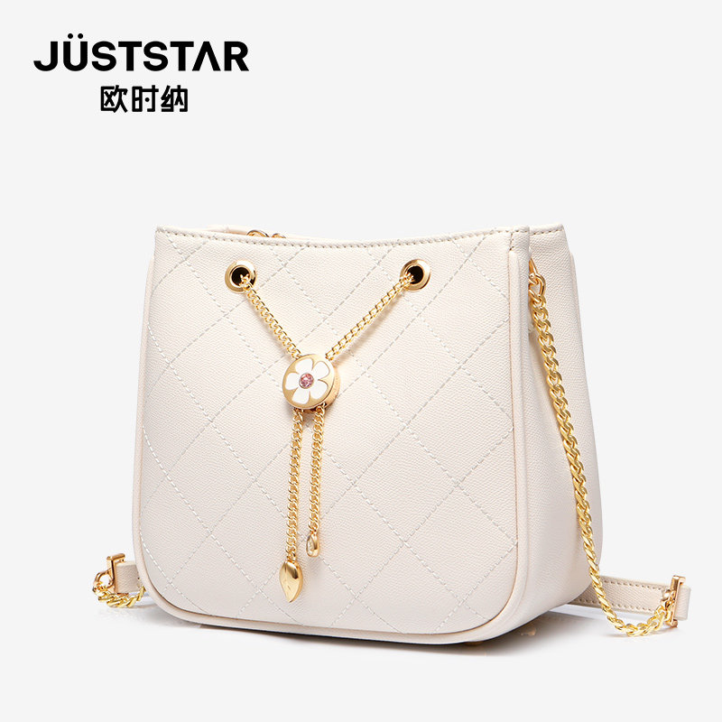 欧时纳女2020新款潮小ck单肩水桶包 欧时纳联诚女士包袋