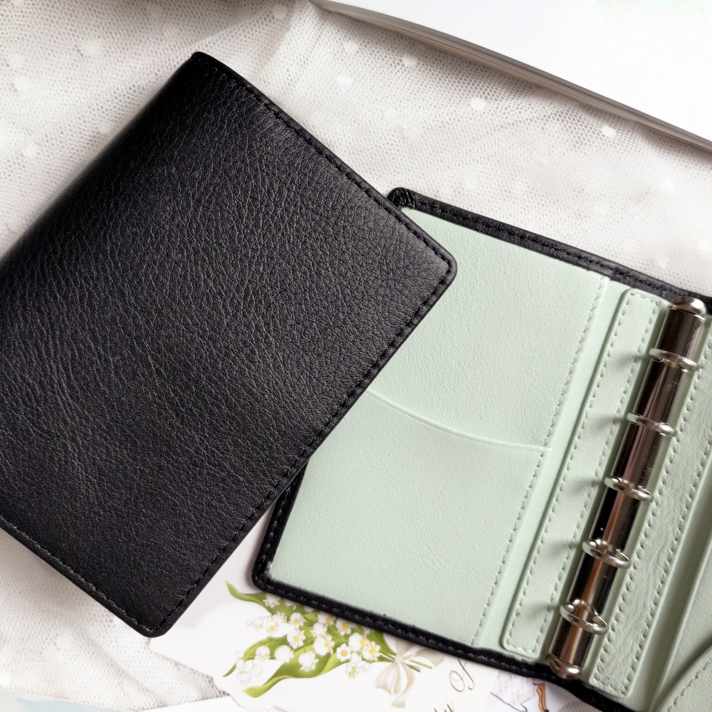 掌柜推荐！头层牛皮A8活页手帐 5环迷你活页m5真皮小环随身记事本 - 图3