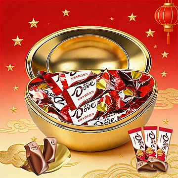 德芙丝滑牛奶巧克力90g金元宝礼盒[2元优惠券]-寻折猪