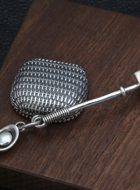 纯银饰品复古元宝吊坠